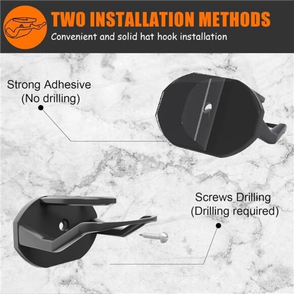 24 Pack Adhesive Hat Hooks for Wall, Strong Hat Rack for Baseball Caps - Picture 4 of 7